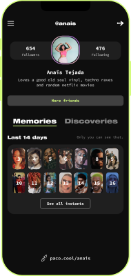 Retrouve tes anciens Instants dans tes Memories.